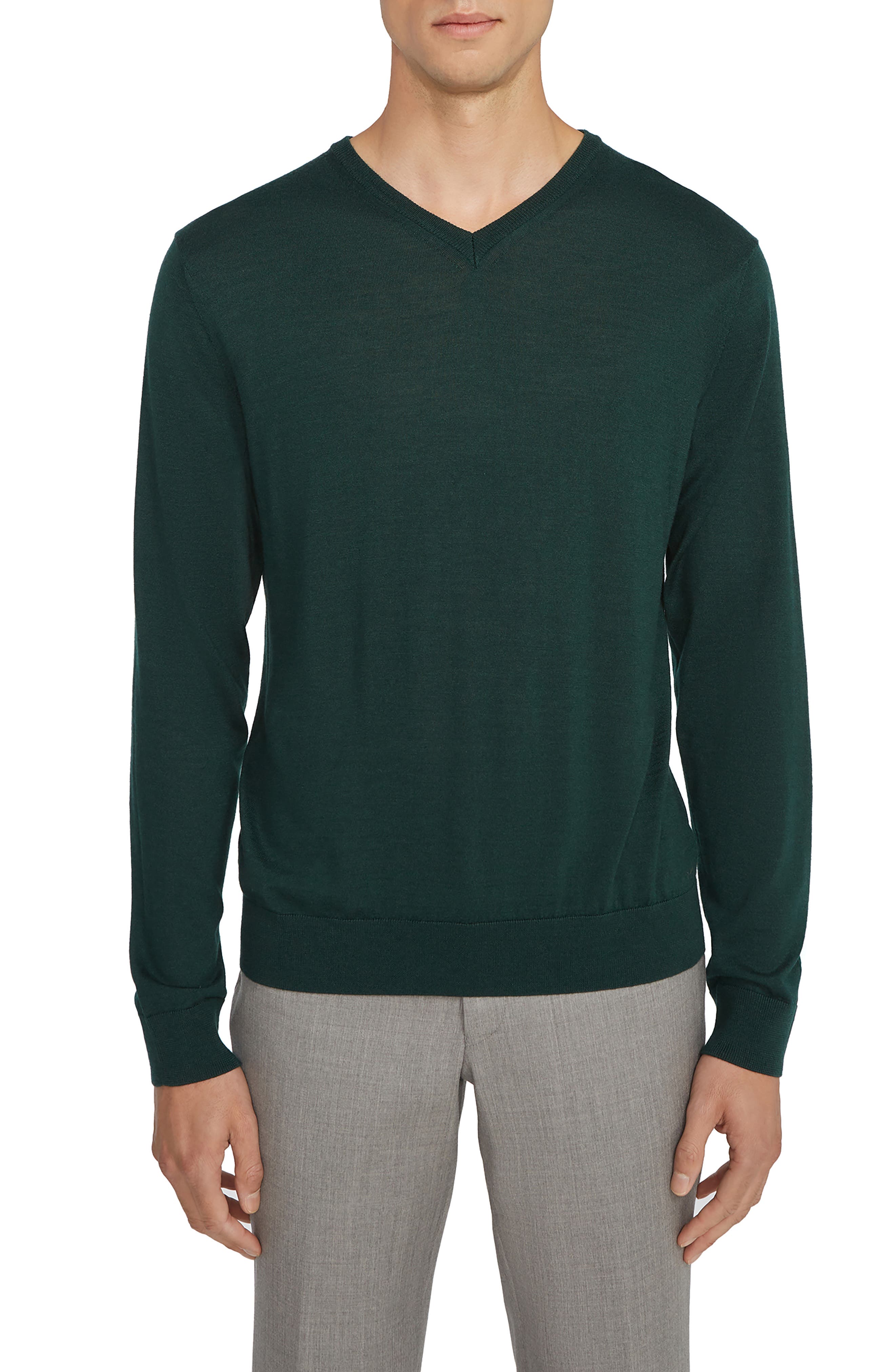 Jack Victor V-Neck Wool Blend Sweater 