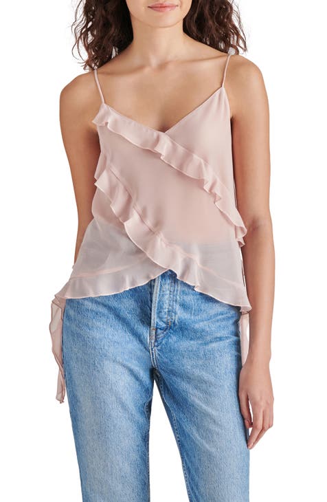 Lauren shirred front tank top rose taupe