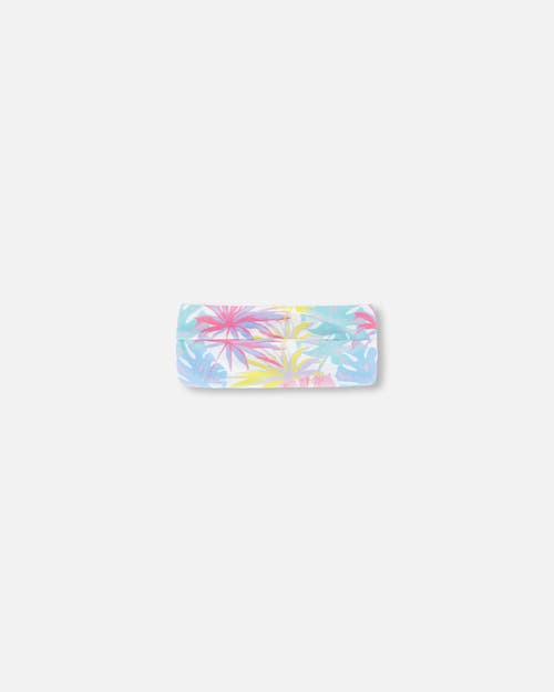 Deux Par Deux Girl's Swimwear Headband Palm Leaf Pastel Print at Nordstrom