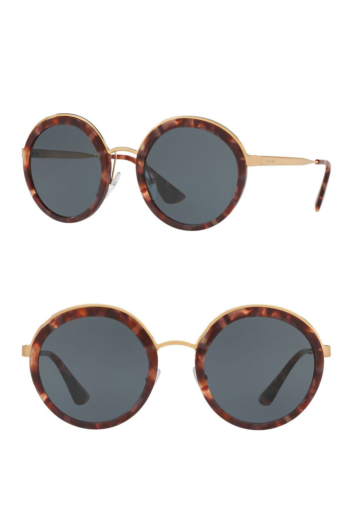 prada women's round 54mm sunglasses