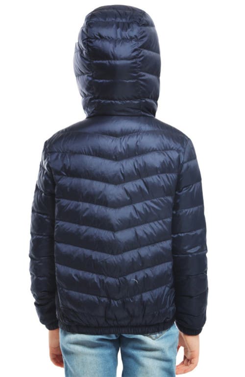 Rokka&rolla Kids' Ultra Light Quilt Packable Down Jacket In Night Sky