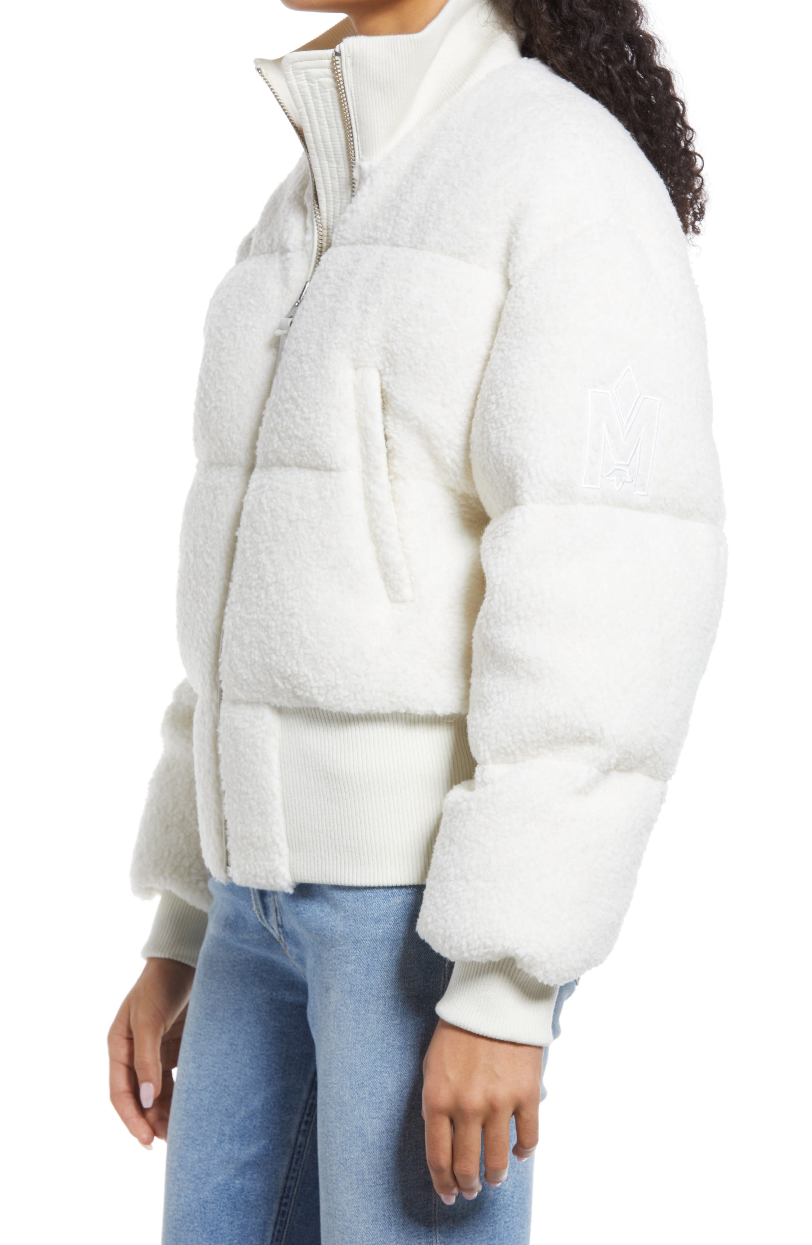 Womens Clothing Jackets Casual jackets Mackage Wool Off-white Down Reagan Teddy Jacket in Cream Natural 