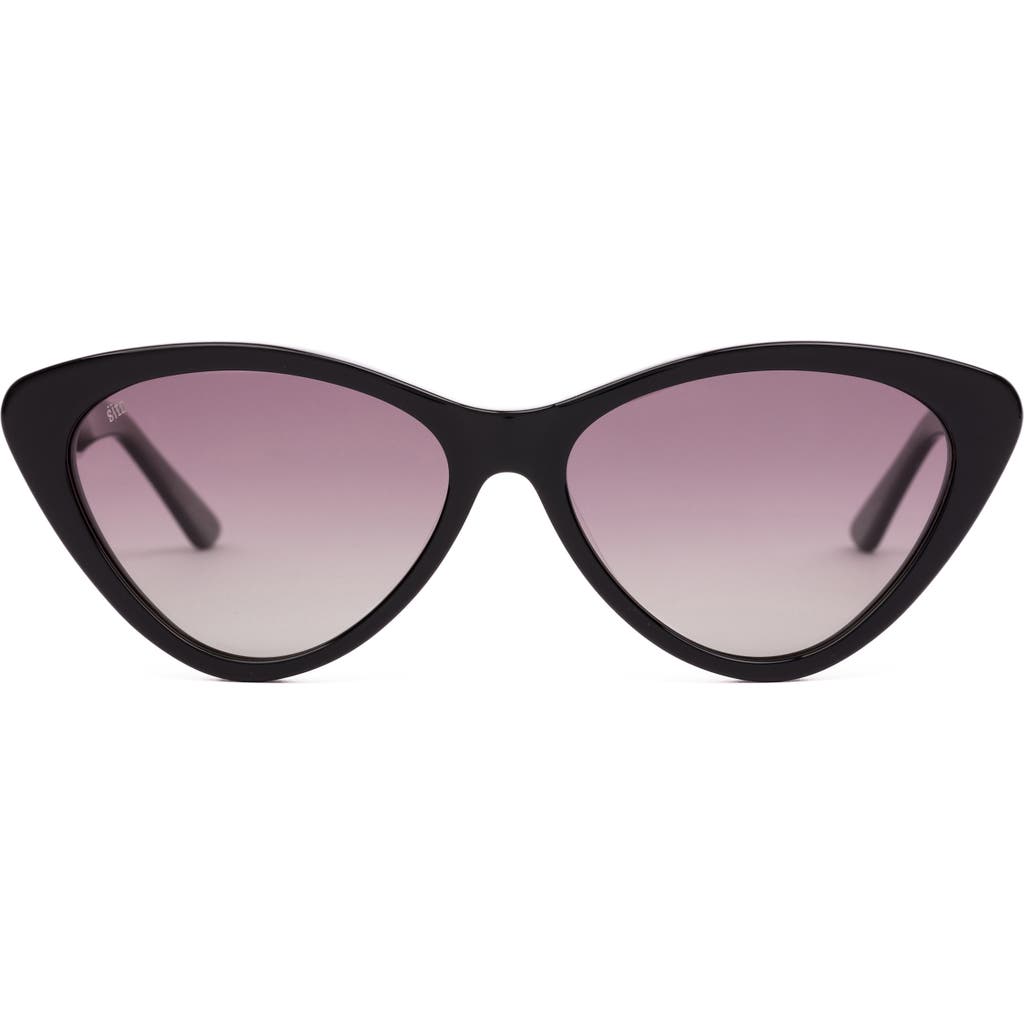 Shop Sito Shades Seduction Polar 57mm Cat Eye Sunglasses In Black/quartz Gradient Polar