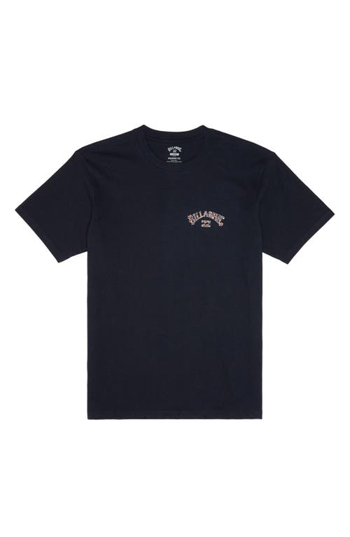 Billabong Arch Fill Graphic T-Shirt in Navy 