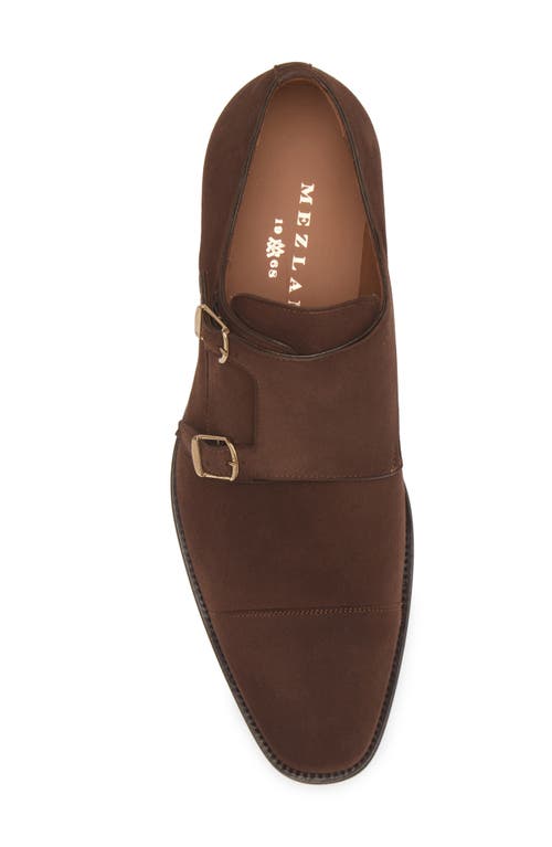 Shop Mezlan Actore Double Monk Strap Shoe In Chestnut