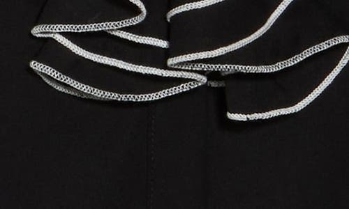 Patrizia Luca Ruffle Blouse In Black