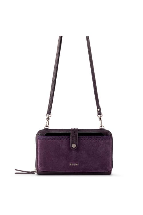 The Sak Iris Smartphone Crossbody In Aubergine Suede