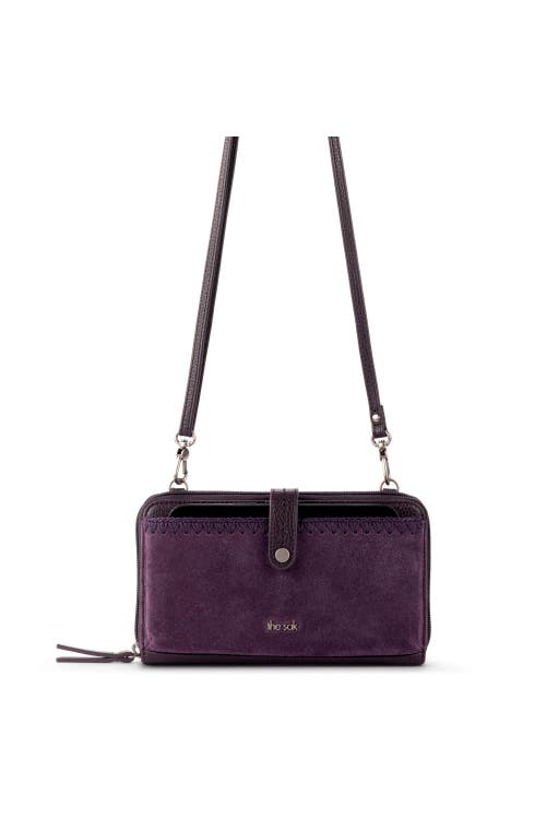 Shop The Sak Iris Smartphone Crossbody In Aubergine Suede