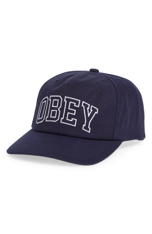 Obey Academy Twill Baseball Cap in Navy at Nordstrom