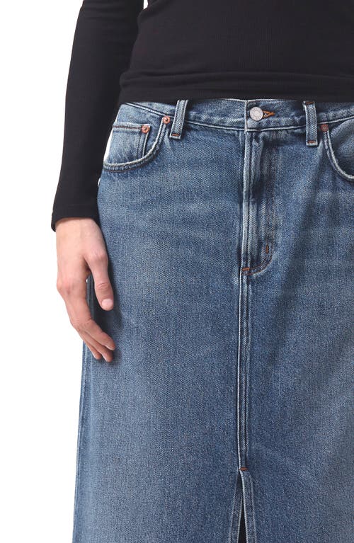 Agolde Leif Low-slung Denim Maxi Skirt In Swing