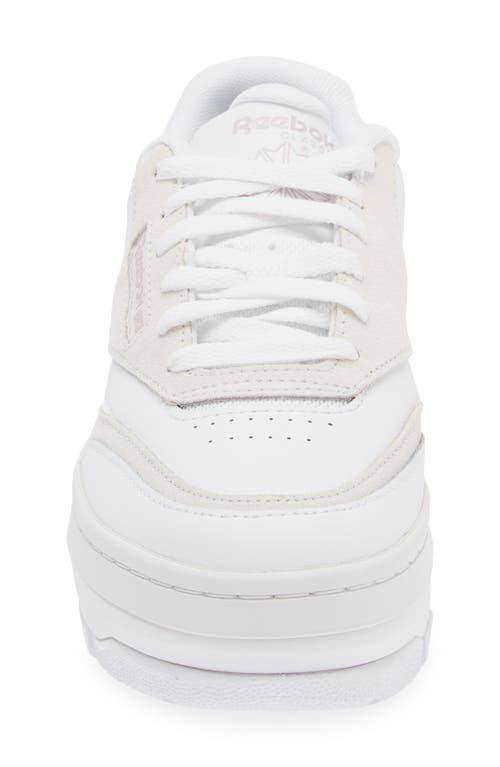 Shop Reebok Club C Extra Platform Sneaker In White/ashlil/pure Grey