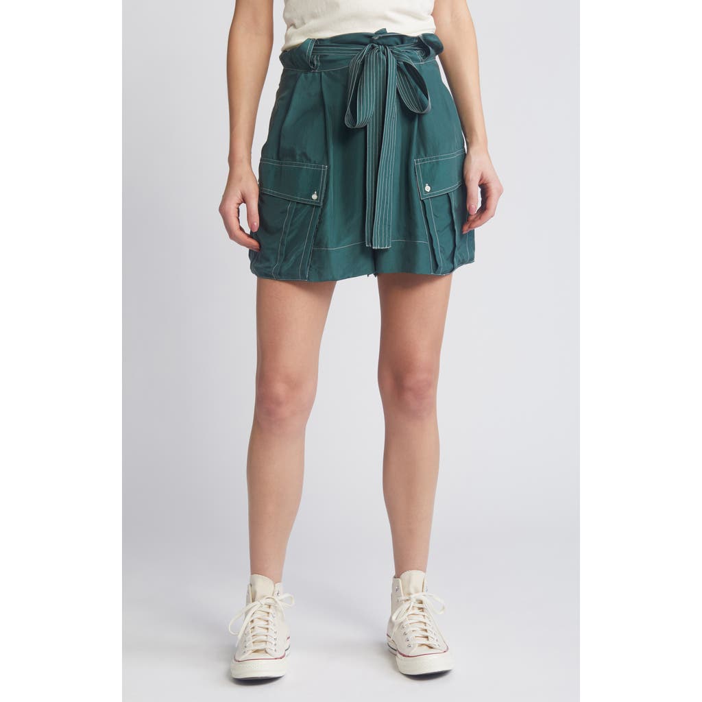 The Great . The Silk Cargo Shorts In Deep Sea Green