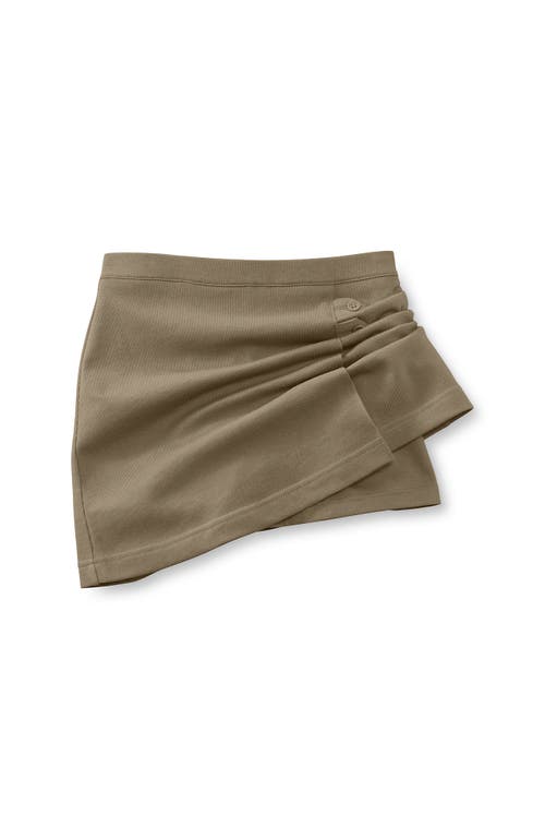 Shop Lands' End Knit Skort In Khaki