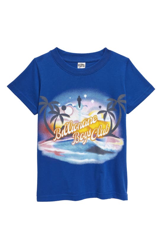Billionaire Boys Club Kids' Waves Cotton Graphic T-shirt In Mazarine B