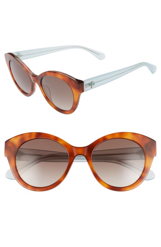 Kate Spade Karleigh 51mm Cat Eye Sunglasses In Brown