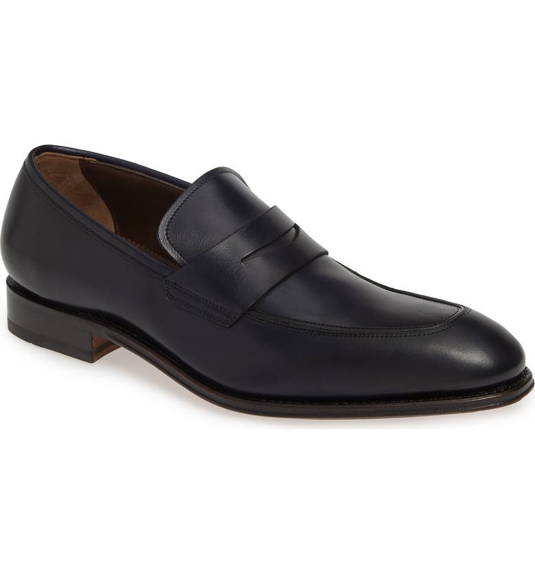 SALVATORE FERRAGAMO Akon 2 Penny Loafer, Main, color, DARK BLUE