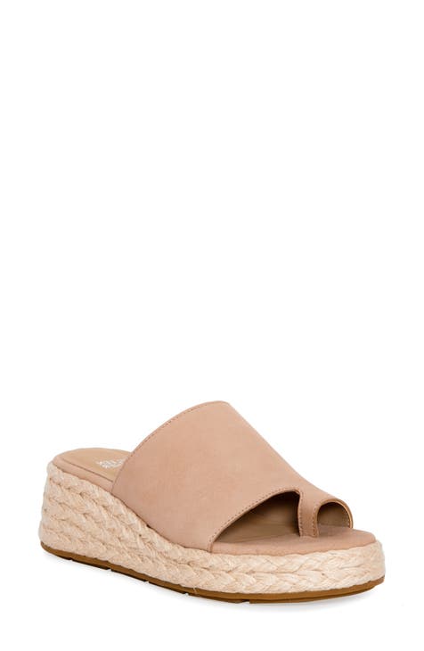 Tarry Toe Loop Espadrille Wedge Slide Sandal (Women)