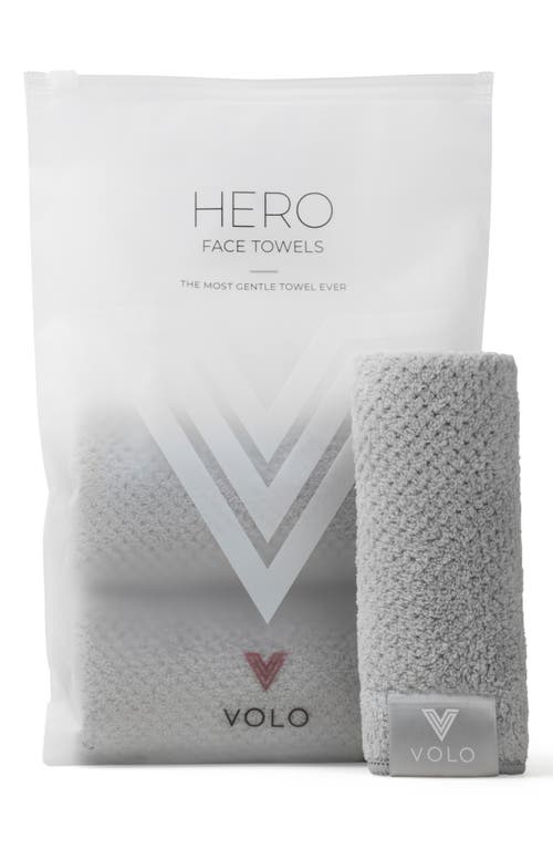 3-Pack Hero Face Towels in Luna Gray