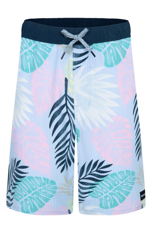 Hurley Kids' Washed Pineapple Swim Trunks Blue Ice at