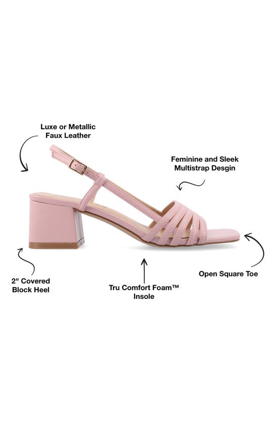 Journee Collection Shayana Block Heel Slingback Sandal In Mauve