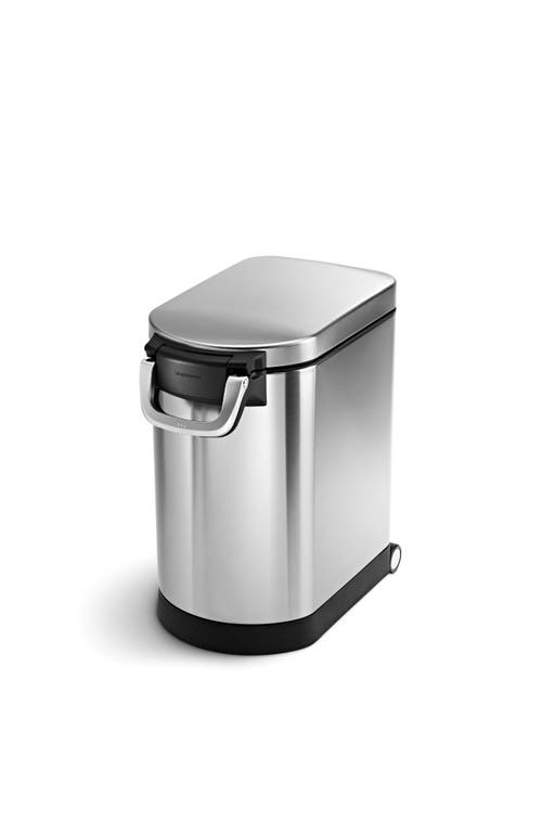 simplehuman Medium Stainless Steel Pet Food Storage Can in Brushed at Nordstrom
