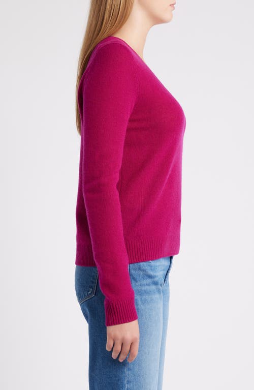 Caslonr Caslon(r) Cashmere V-neck Sweater In Pink Plumier