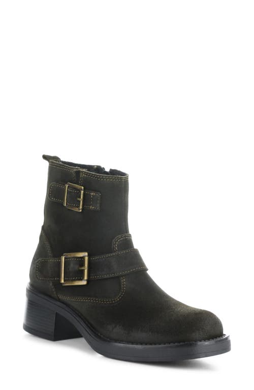 Bos. & Co. Grata Waterproof Buckle Bootie In Olive