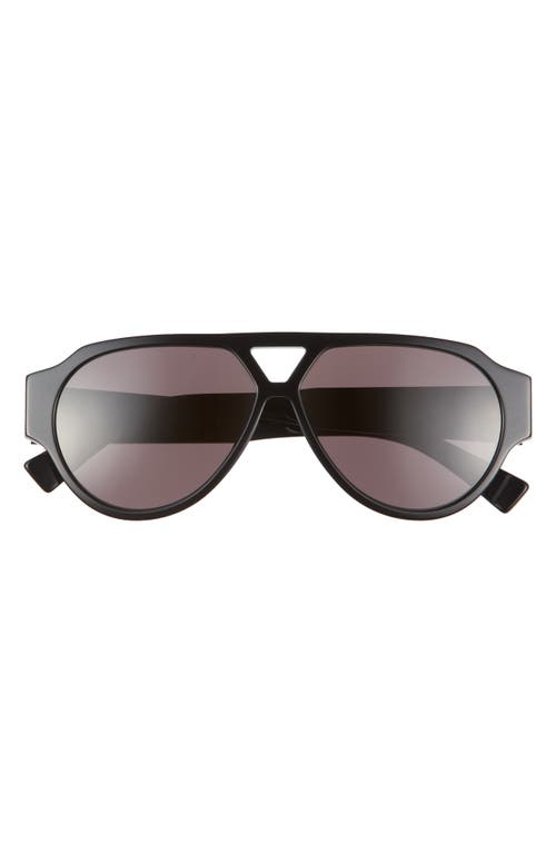 Shop Bottega Veneta 59mm Pilot Sunglasses In Black