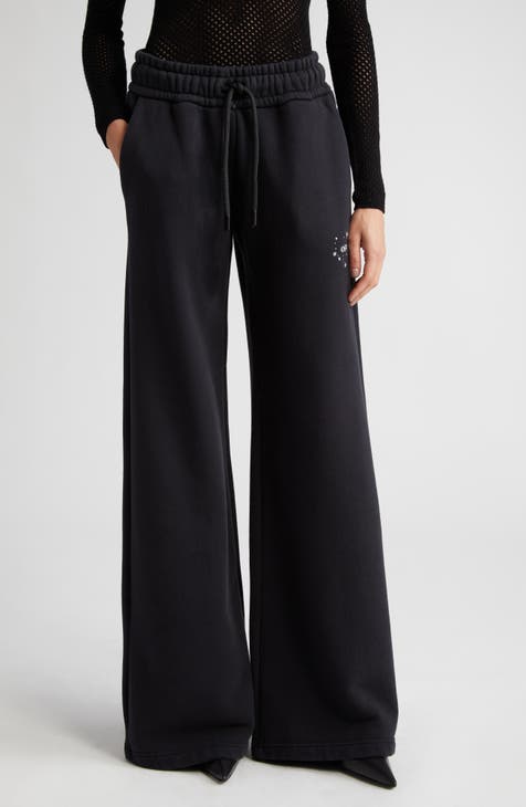 Black Wide Leg Trousers With Lace Insert – Bridget's Boutique