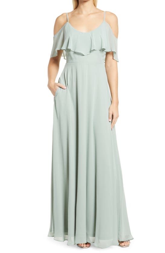 Birdy Grey Jane Convertible Chiffon Gown In Sage | ModeSens