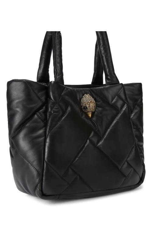 Kurt Geiger London Medium Kensington Puff Quilted Leather Shopper Bag In Black