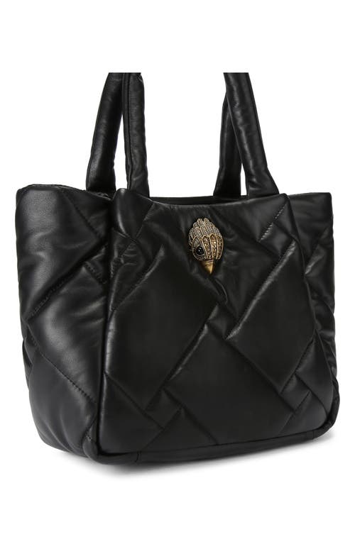 Shop Kurt Geiger London Medium Kensington Puff Quilted Leather Shopper Bag In Black