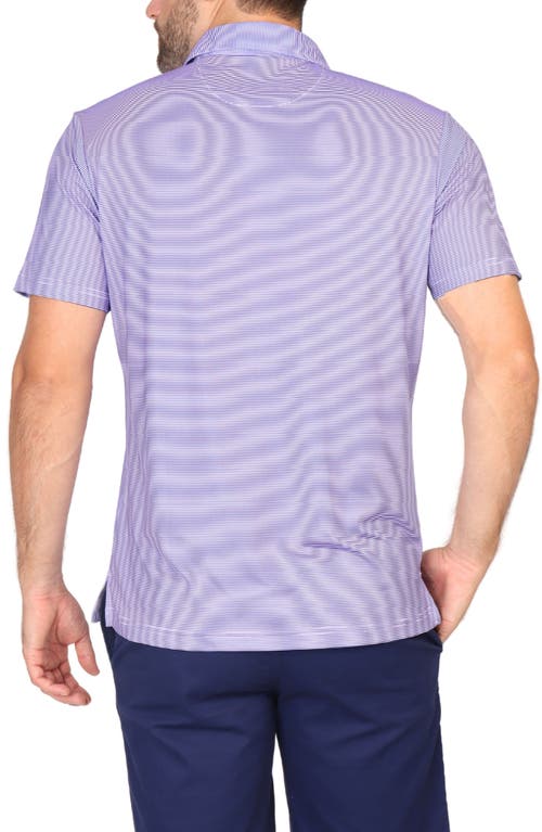 TAILORBYRD TAILORBYRD MICRO STRIPE PRINT PERFORMANCE POLO 