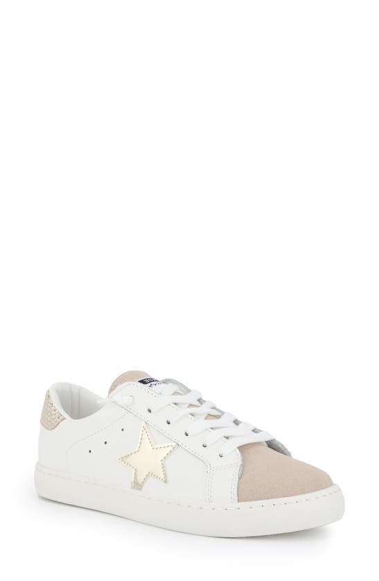 Vintage Havana Bianca Sneaker In White/ Gold/ Camel