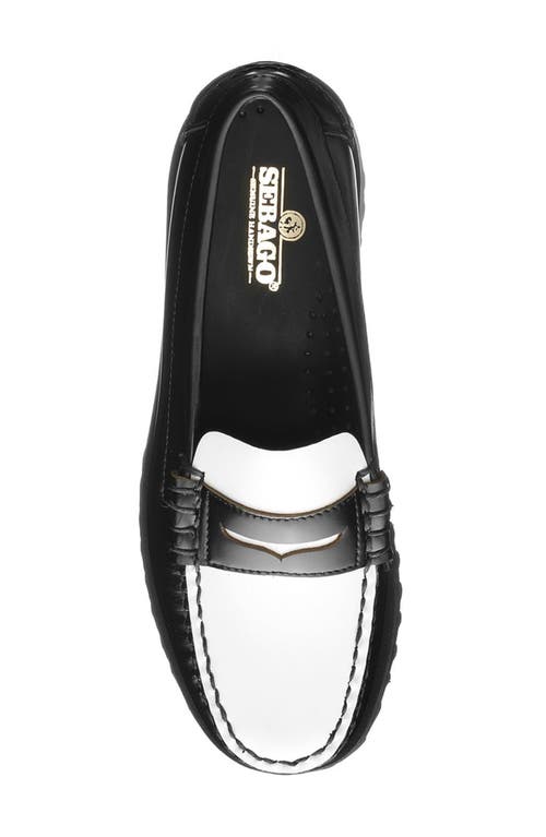 Shop Sebago Dan Lug Waterproof Platform Loafer In Black/white