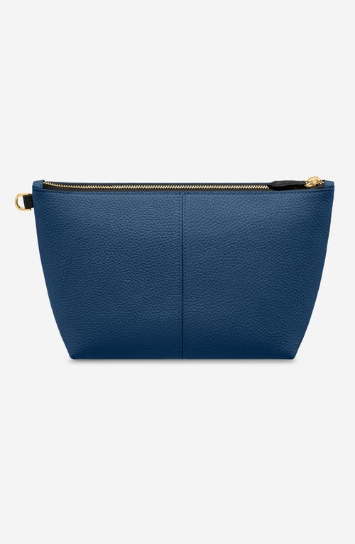 Maison De Sabre Maison De Sabré Small Leather Flaire Pouch In Pacific Caviar