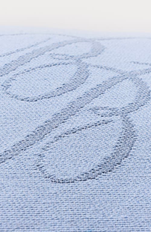 Shop Brooks Brothers Chambray Monogram Accent Pillow In Light Marine