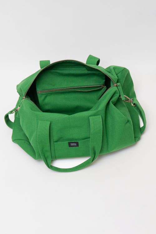 Terra Thread Organic Cotton Gym Bag In Moss Green