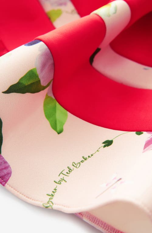 Ted Baker Baker By  Kids' Cap Sleeve Scuba Dress In Red