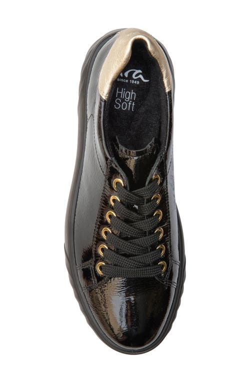 Ara Mikky Platform Sneaker In Black/platinum
