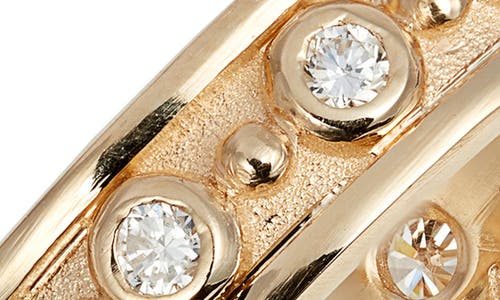 Anzie Dew Drops Marine Band Ring In Gold/diamond