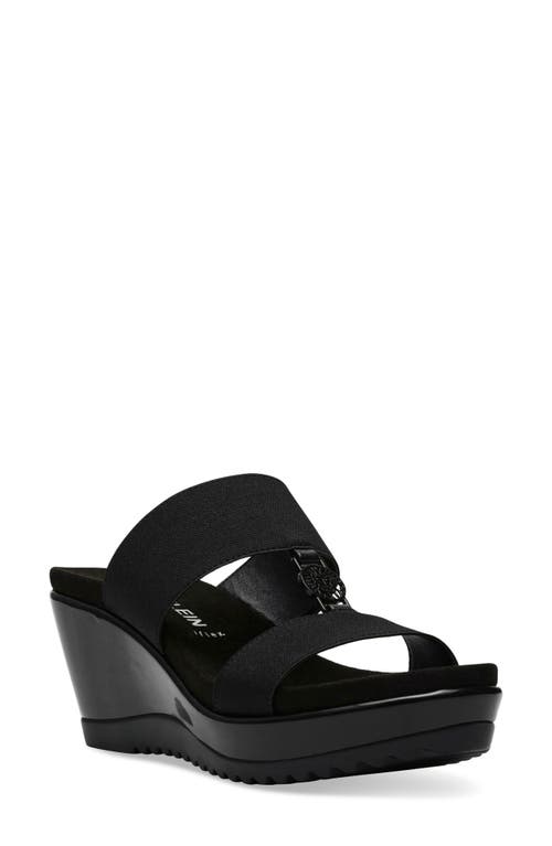 Shop Anne Klein Rikki Platform Wedge Sandal In Black