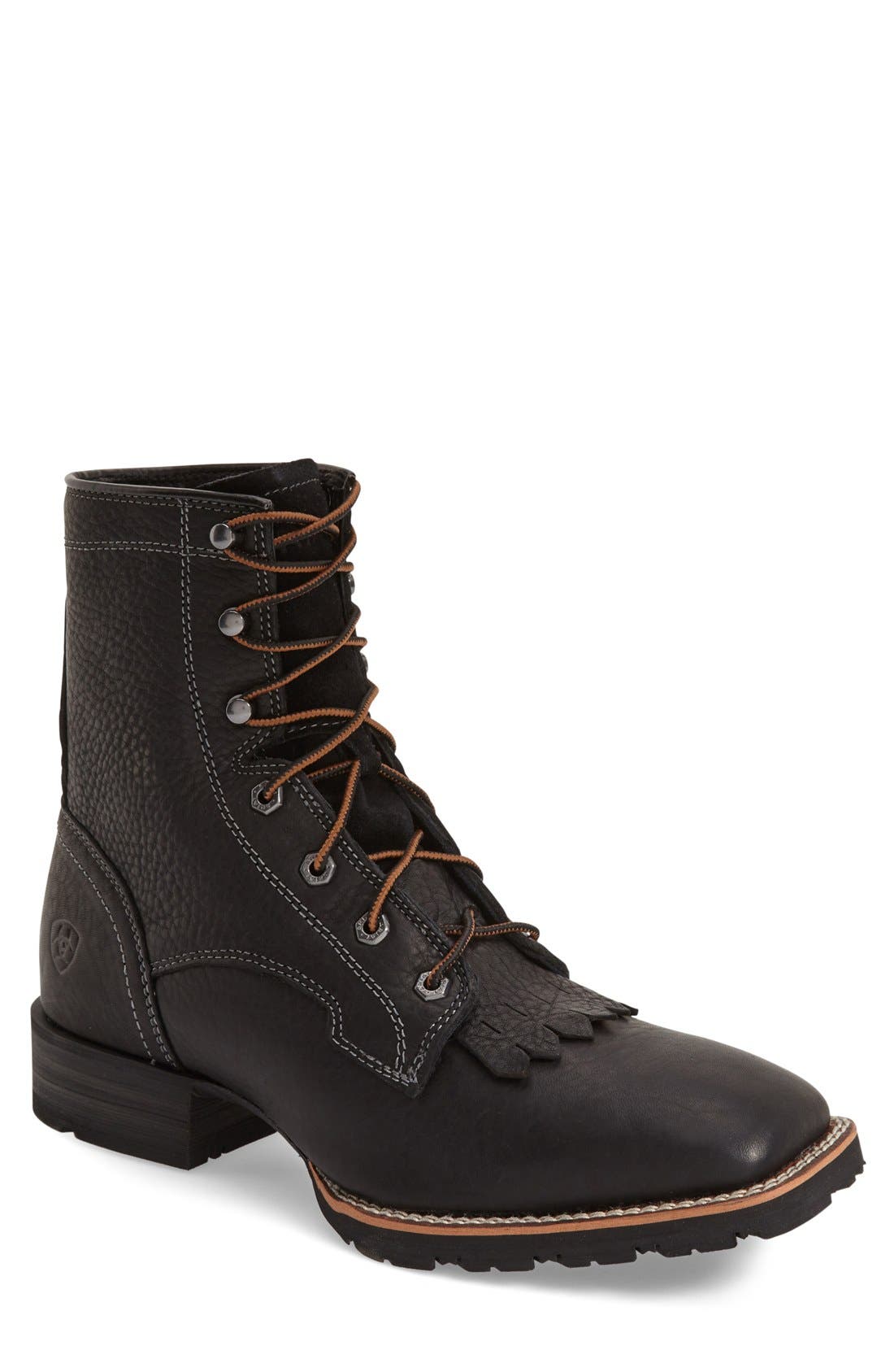 square toe lacer boots