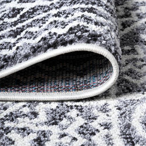 Jonathan Y Iften Moroccan Geometric Distressed Area Rug In Ivory/black