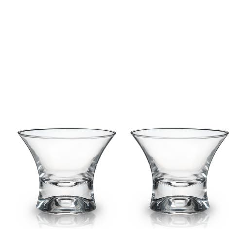 Viski Set Of 2 Raye Manhattan Glasses In Clear