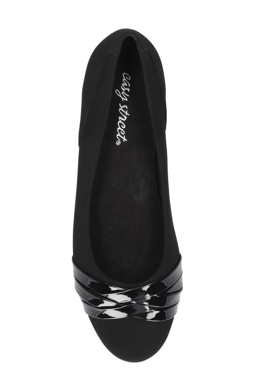 Easy Street Women's Kylie Comfort Ballet Flats In Black Lamy