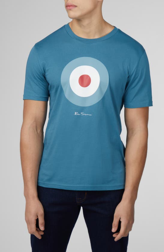 Shop Ben Sherman Signature Target Graphic T-shirt In Teal