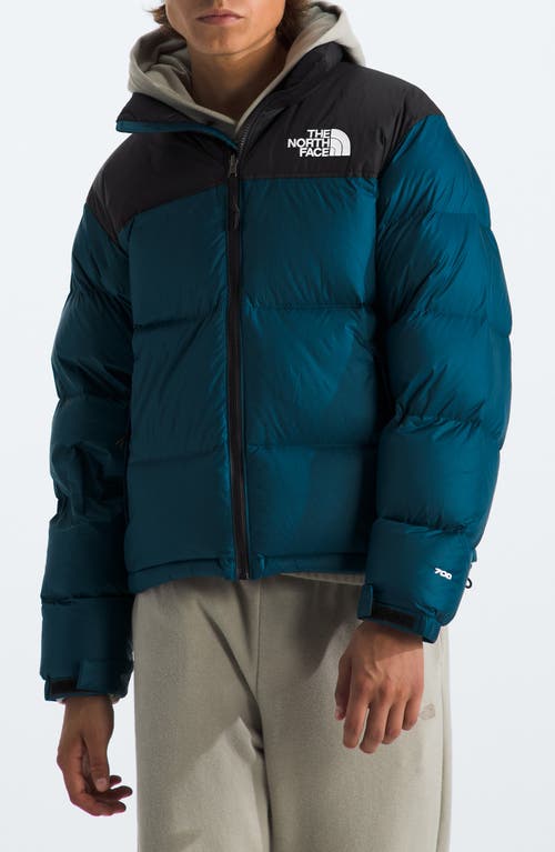 Shop The North Face 1996 Retro Nuptse 700 Fill Power Down Packable Jacket In Midnight Petrol/tnf Black