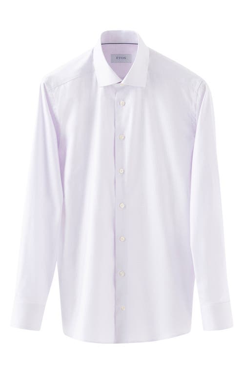 Shop Eton Slim Fit Microcheck Stretch Cotton & Lyocell Dress Shirt In Light Pastel Purple