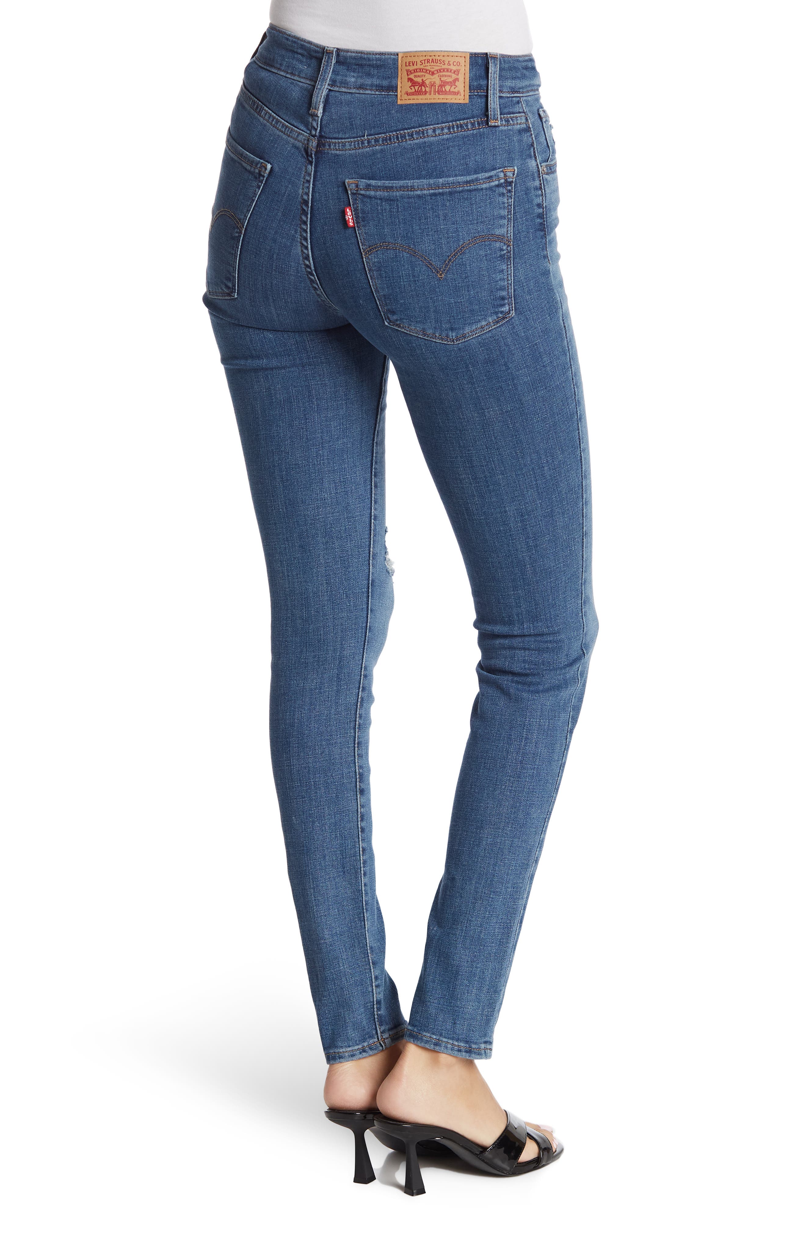 levi's 721 ripped high waist skinny jeans